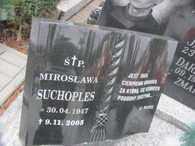 Mirosława Suchoples 1947 Puławy - Grobonet - Wyszukiwarka osób pochowanych