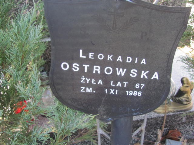 Leokadia Ostrowska 1919 Puławy - Grobonet - Wyszukiwarka osób pochowanych